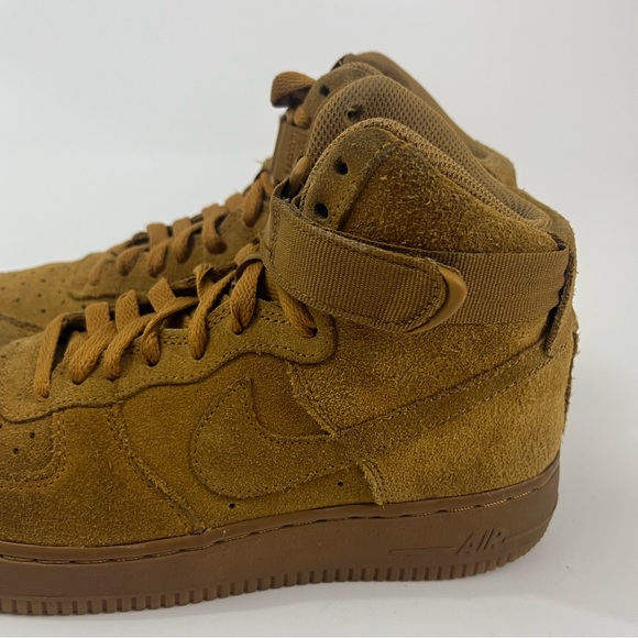 Nike AF1 Air Force 1 High LV8 Brown Suede High Top Sneakers Size 6 Y - Picture 8 of 13